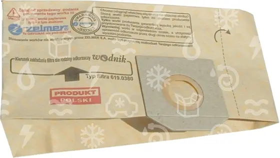 sáček papírový ZELMER,  619.0380, WODNIK, 1ks
